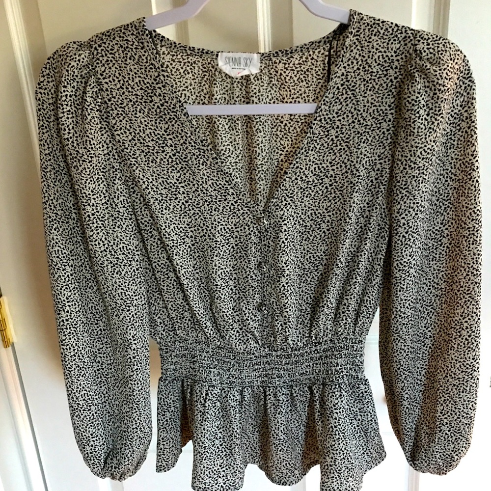 Sienna sky patterned chiffon blouse